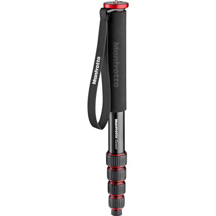 Manfrotto MMELEA5RD Monopie Element Negro Con Lineas Rojas De 5 Secciones Hasta 15 Kilos 1