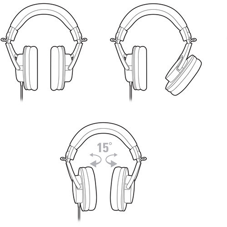 Audio-technica ATH-M20x Audífonos Auriculares Profesionales para monitoreo de audio 5