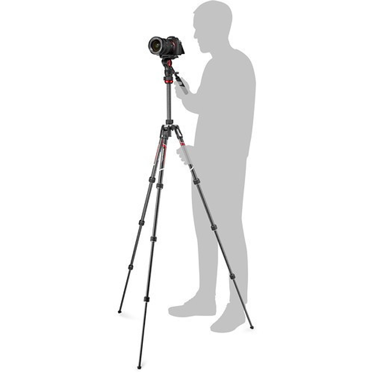 Manfrotto MVKBFRTC-LIVE Trípode De Video Ultra Liviano Befree Live De Fibra De Carbono Con Bocha De Equilibrio De Cabezal 7