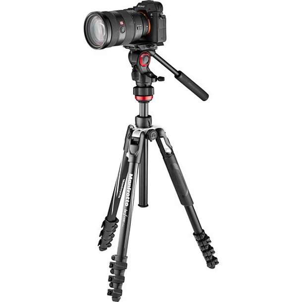 Manfrotto MVKBFRL-LIVE Trípode de Video Befree Live con Broches Lever-Lock y Equilibrio de Cabezal 6