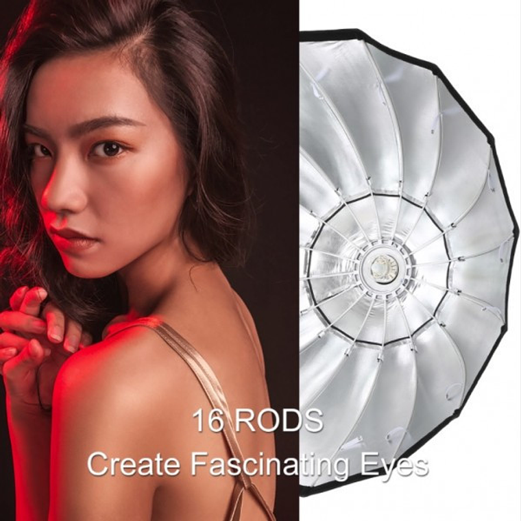 Godox P120L Softbox Parabólico Ideal para Retratos con Montura Tipo Bowens 3