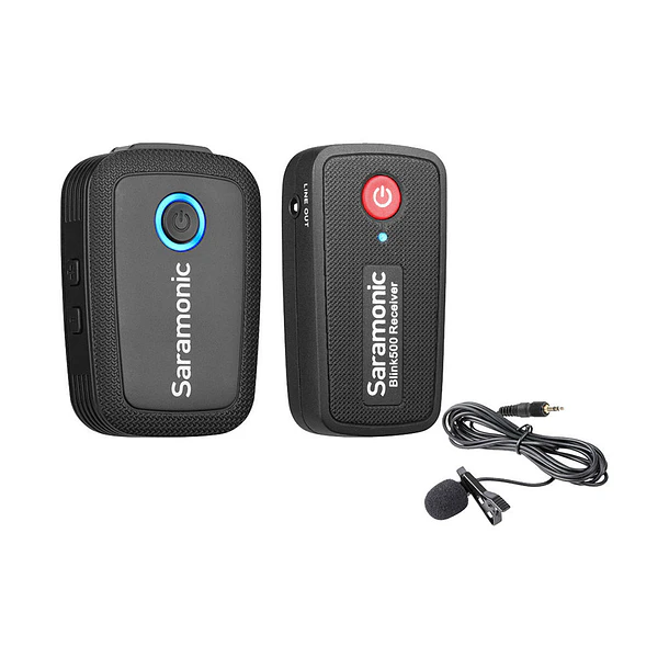 Saramonic Blink 500 B1 Sistema de micrófono inalámbrico Omni Lavalier 3,5 mm. 1 Receptor y 1 transmisor (2.4 GHz) 1