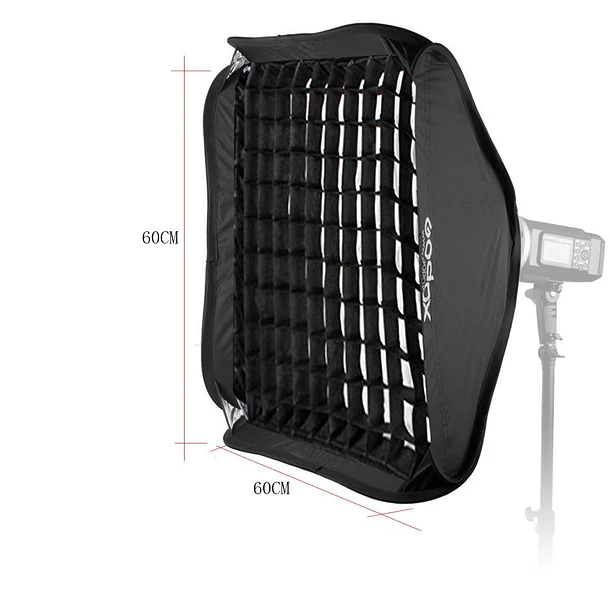 Godox Caja de Luz 60x60 con Grid  Softbox Montura Tipo Bowens 1