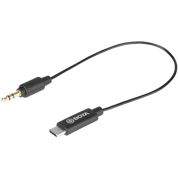 Boya BY-K2 Cable Corto Macho Usb-C – macho TRS 3.5mm 1