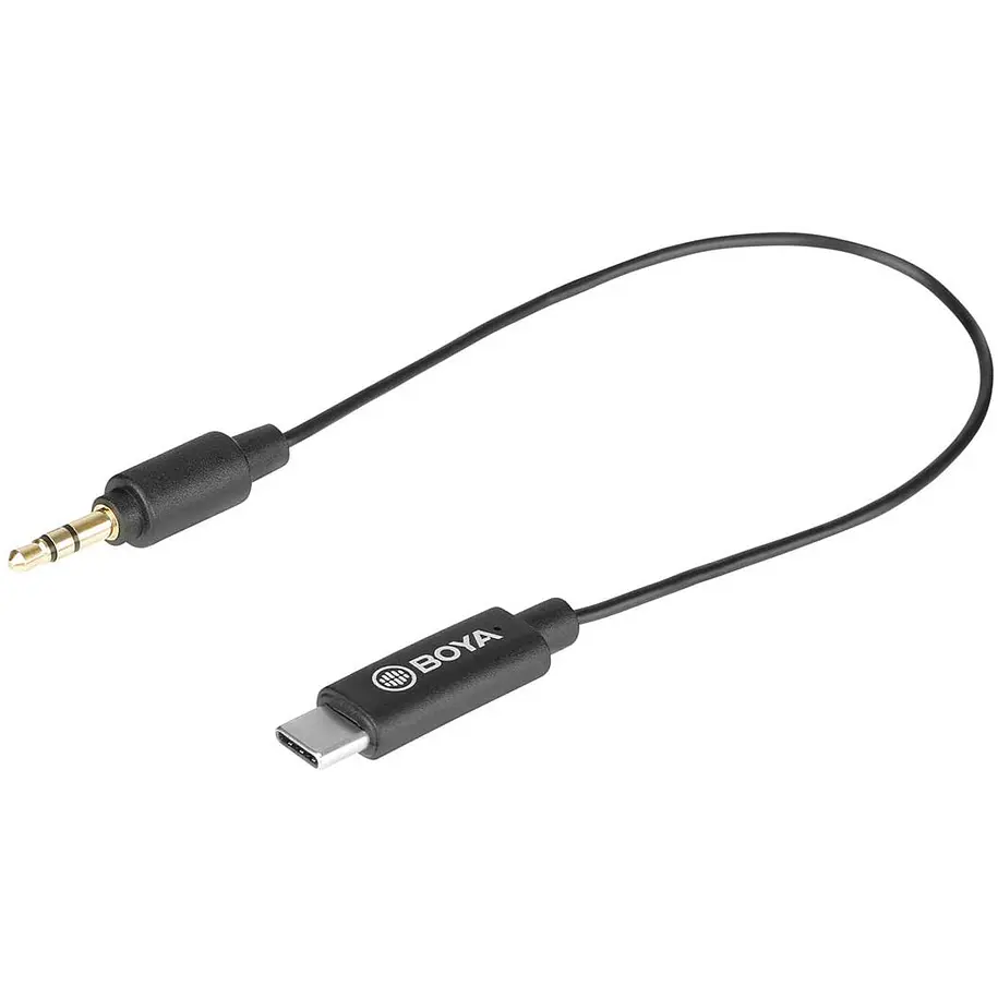 Boya BY-K2 Cable Corto Macho Usb-C – macho TRS 3.5mm 1