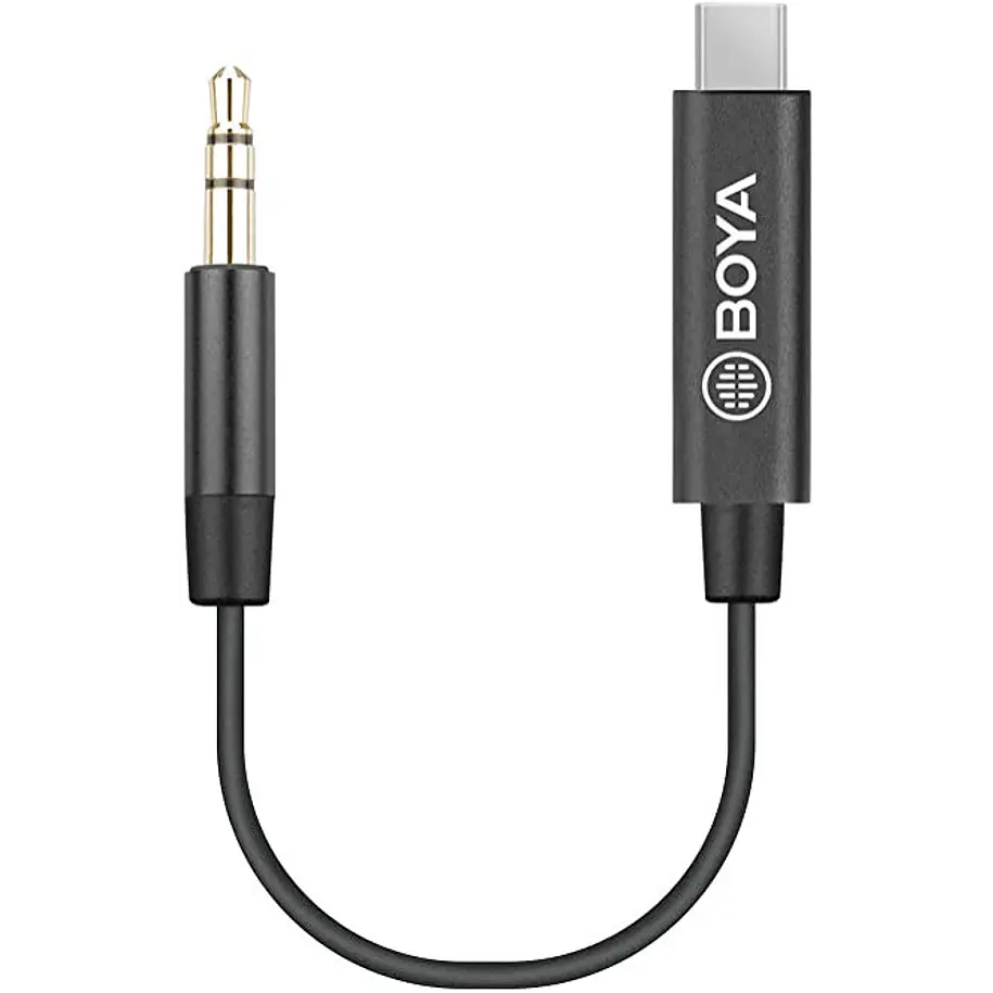 Boya BY-K2 Cable Corto Macho Usb-C – macho TRS 3.5mm 2
