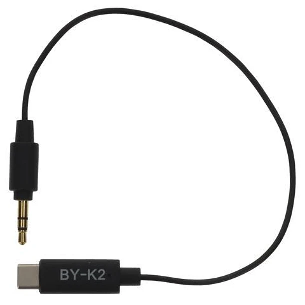 Boya BY-K2 Cable Corto Macho Usb-C – macho TRS 3.5mm 3