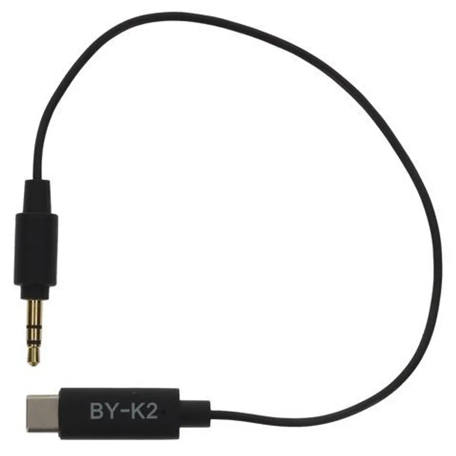 Boya BY-K2 Cable Corto Macho Usb-C – macho TRS 3.5mm 3