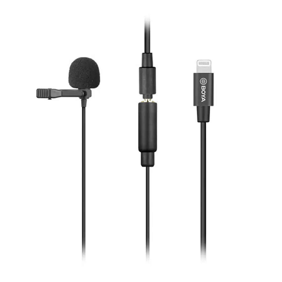 Boya BY-M2 Micrófono Lavalier (de solapa) Para Iphone Conector Lightning 1