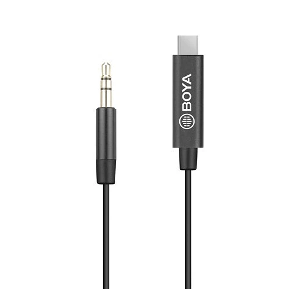 Boya BY-K2 Cable Corto Macho Usb-C – macho TRS 3.5mm 5