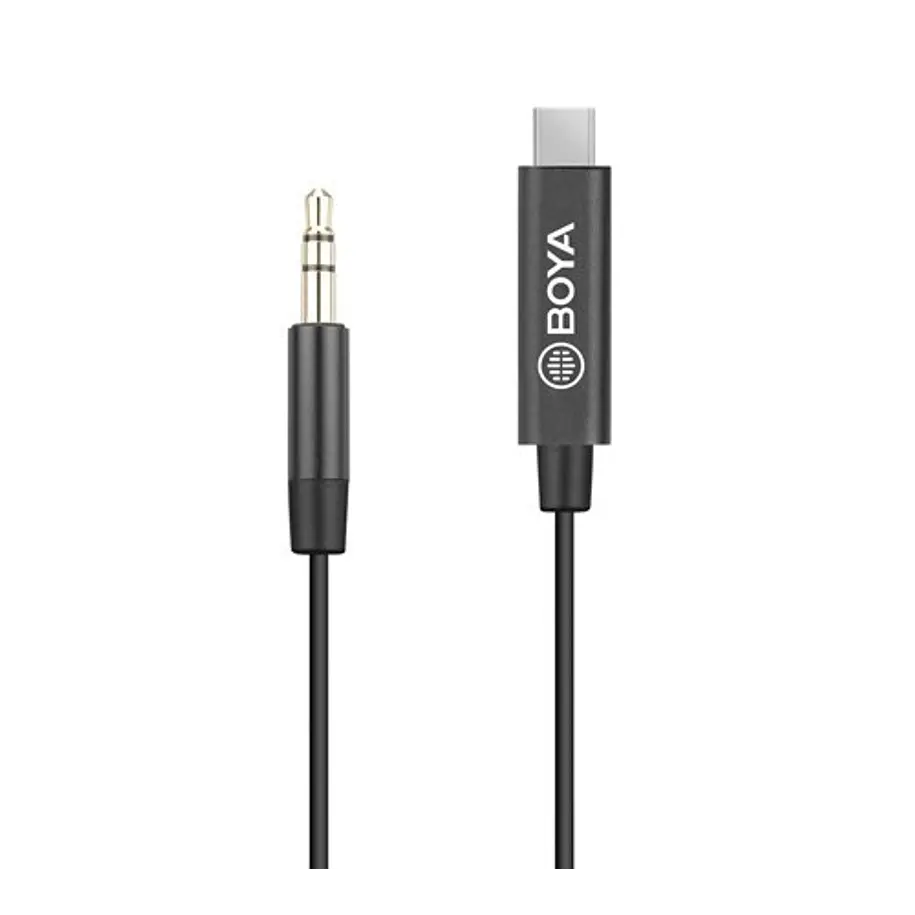 Boya BY-K2 Cable Corto Macho Usb-C – macho TRS 3.5mm 5
