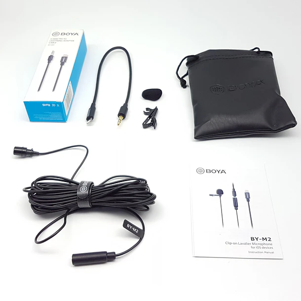 Boya BY-M2 Micrófono Lavalier (de solapa) Para Iphone Conector Lightning 6