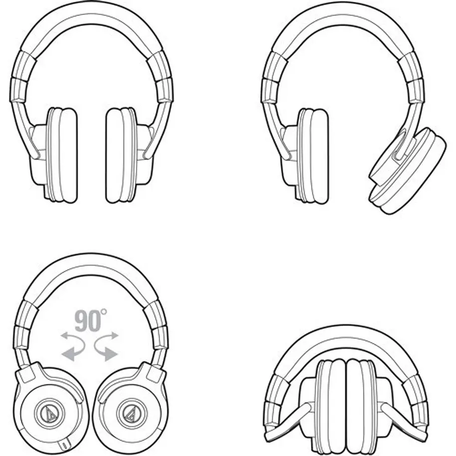 Audio-Technica ATH-M40x Audífonos Auriculares Profesionales para monitoreo de audio 7