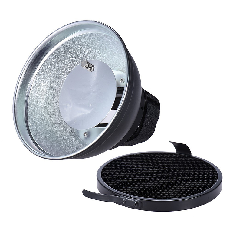 Andoer Mini Beauty Dish para flash Speedlight compatible con cualquier marca de flash 5