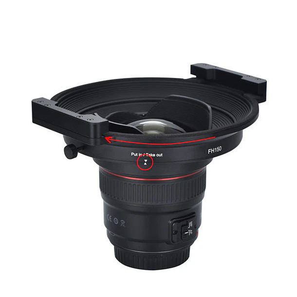 Yongnuo FH150 filter holder para lente 14mm Yongnuo, Adaptador de Filtro y parasol 7
