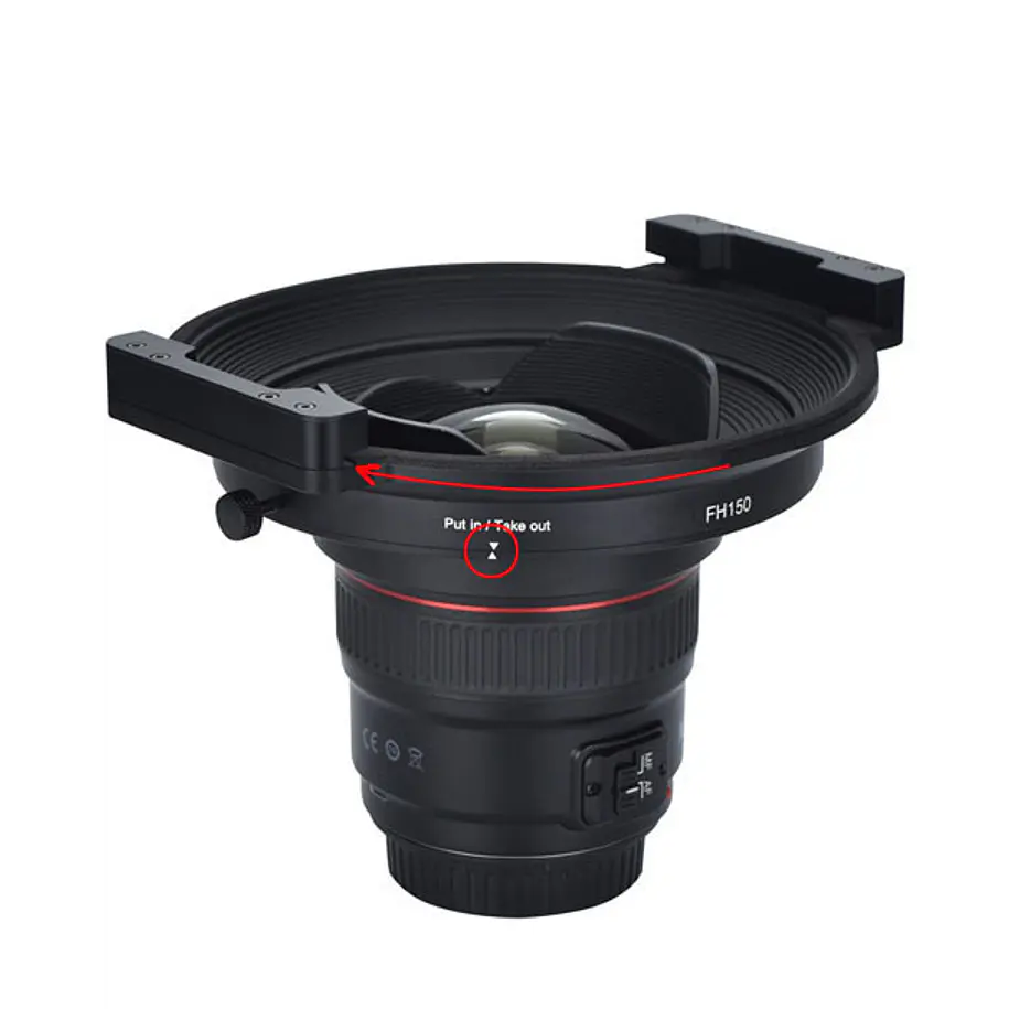 Yongnuo FH150 filter holder para lente 14mm Yongnuo, Adaptador de Filtro y parasol 7