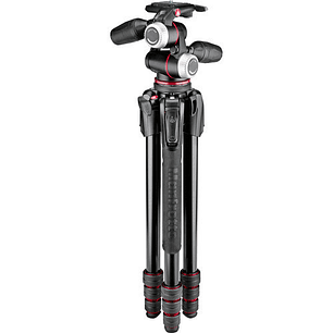 Manfrotto 190go! Trípode con cabezal MHXPRO-3W 3 ejes con fricción y función fotos en 90 grados