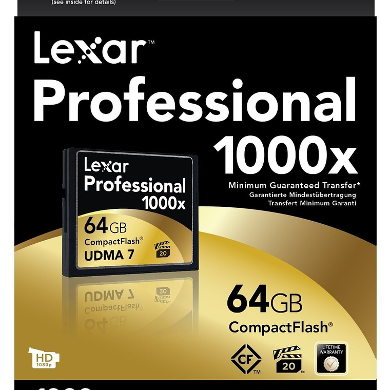 Lexar 64Gb Memoria CF Compact Flash 64GB UDMA 7 - 4K -  160MB/S 1066X 2
