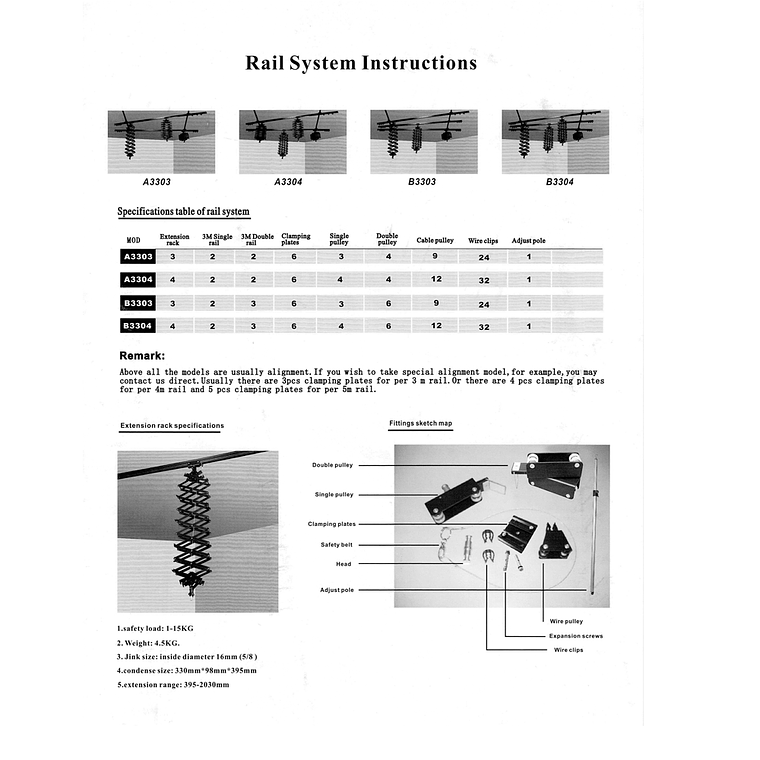 Fancier Pantógrafo Studio Sky Rail System con 4 Brazos  y 4 Rieles. Soporte de Luces y Accesorios desde el Techo 6