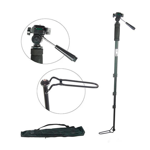 Weifeng WT-1005 Monopie con Cabezal de Video y Patas de Apoyo 2