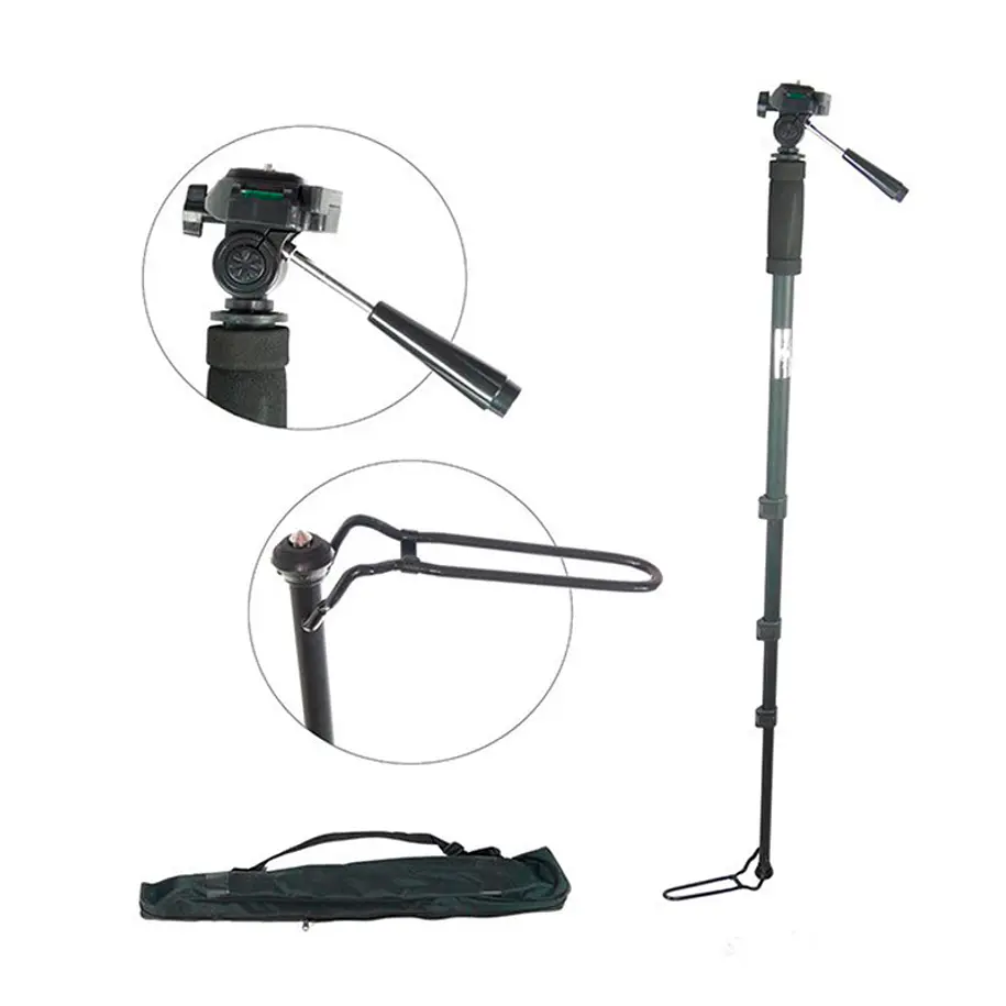 Weifeng WT-1005 Monopie con Cabezal de Video y Patas de Apoyo 2