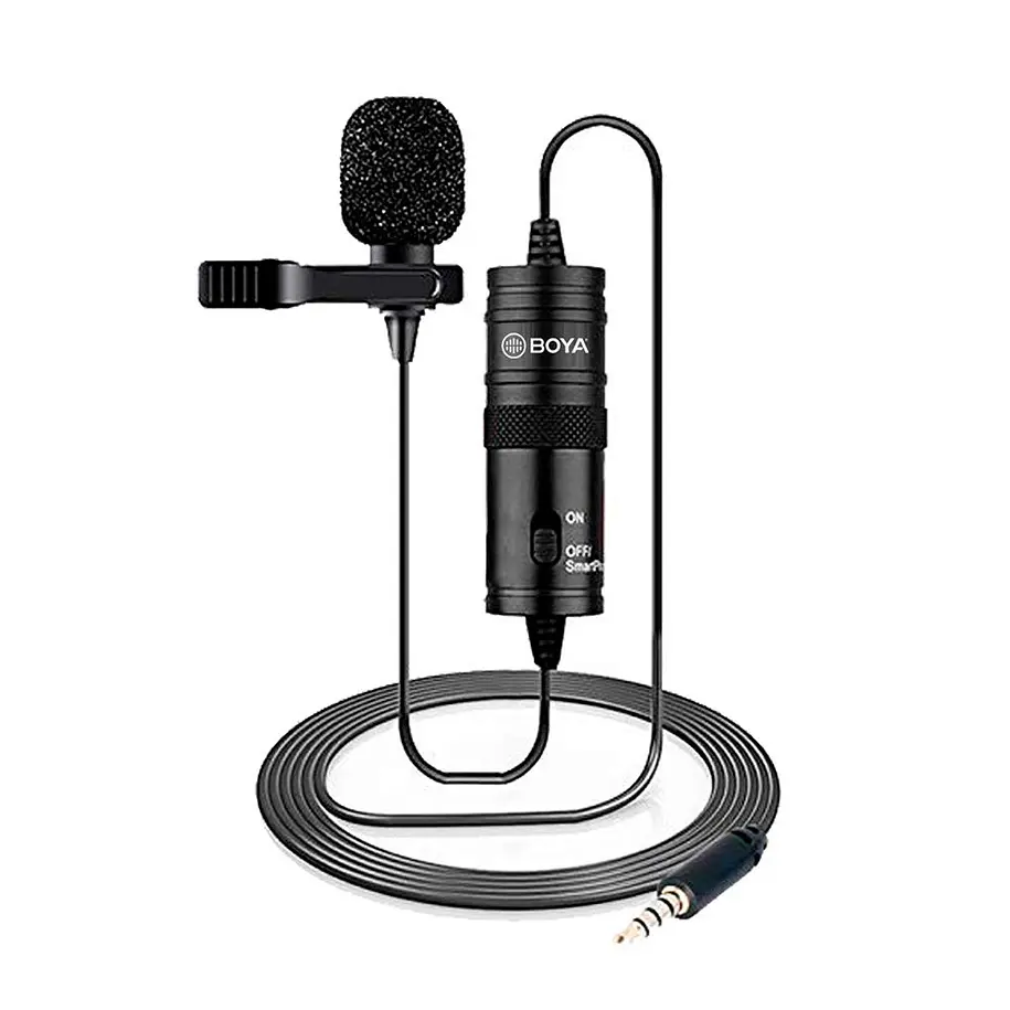 Boya BY-M1 Micrófono Lavalier (Solapa) Para Cámaras y Teléfonos con 6 Metros de Cable 1