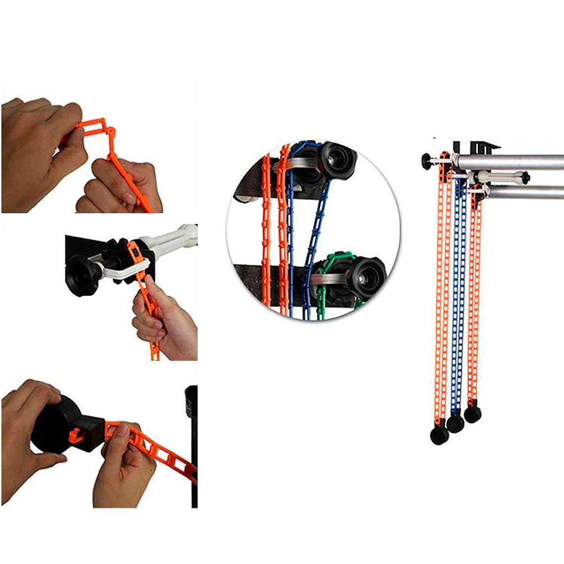 Fancier Soporte de fondos Expan de Muralla para 3 fondos 4