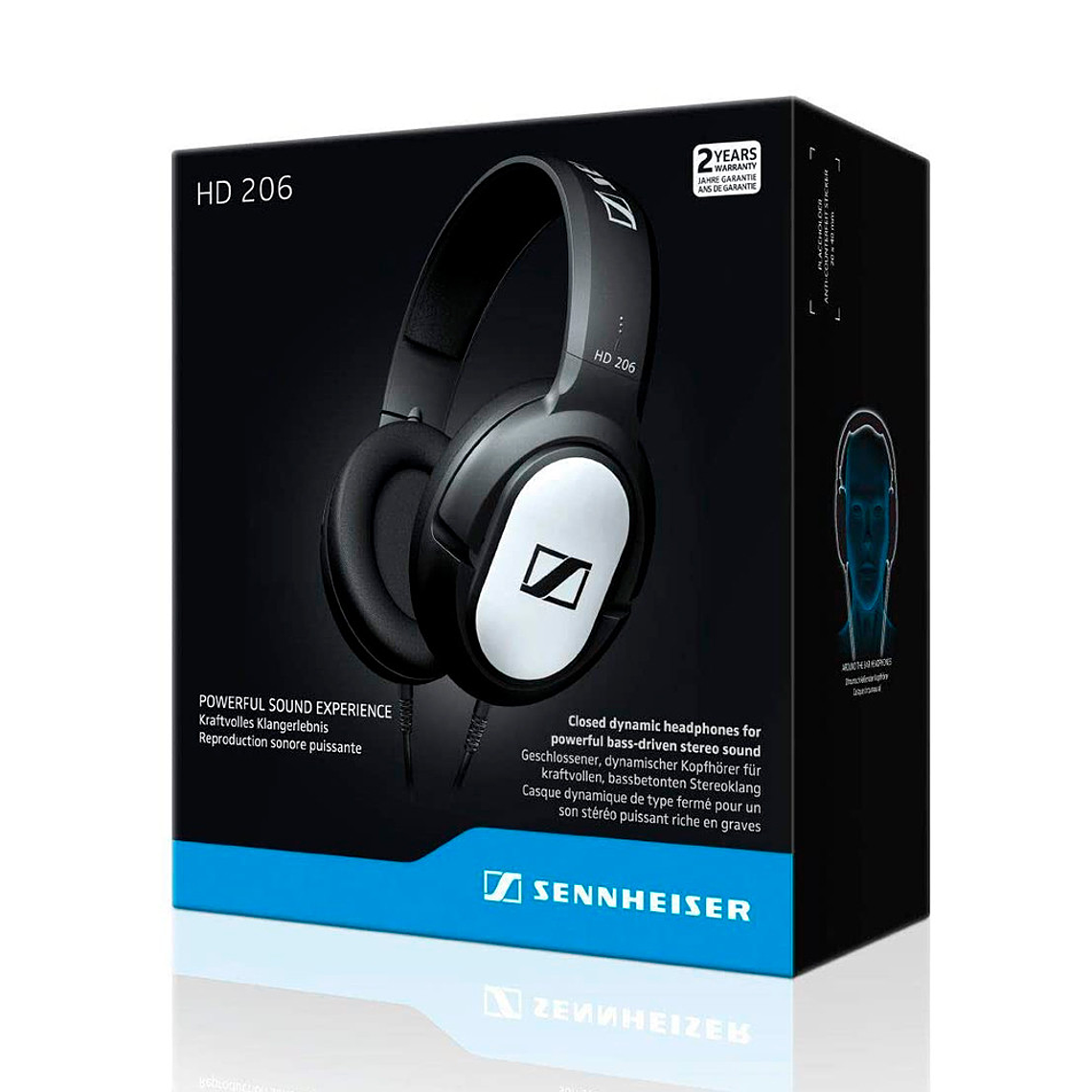 Sennheiser HD206 Audífonos de Monitoreo Circumaural Cerrados 5