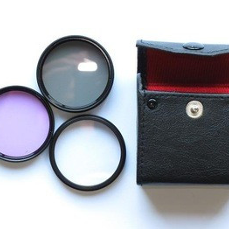 Fancier Set de  3 Filtros 55MM UV + POLAR + ND4 2