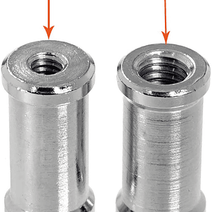 Fancier Espiga corta 1/4 - 3/8 Hembra en ambos lados