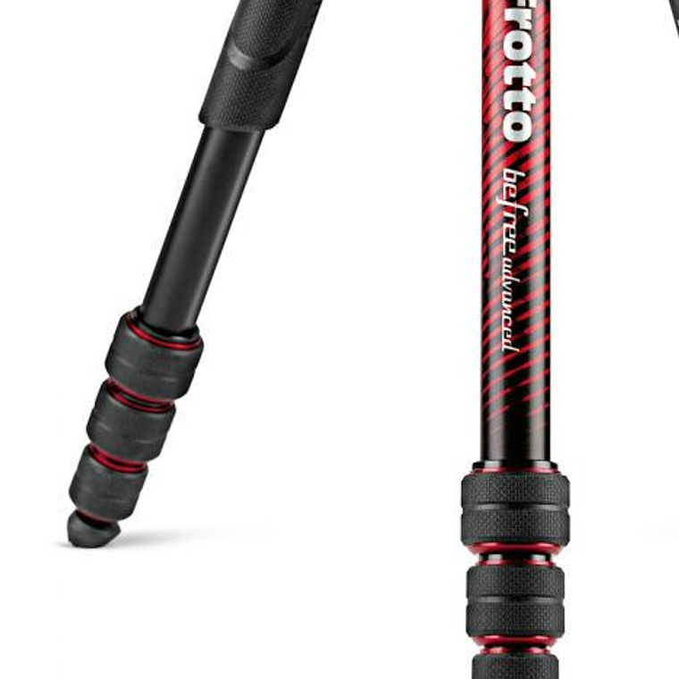 Manfrotto MKBFRTA4RD-BH Befree Advanced Trípode Rojo con Cabezal MH494-BH - Twist Locks 4