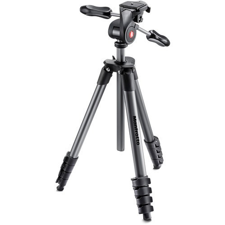 Manfrotto MKCOMPACTADV-BK Trípode de Fotografía Compact Advanced Soporta Hasta 3 Kilos - DISCONTINUADO 1