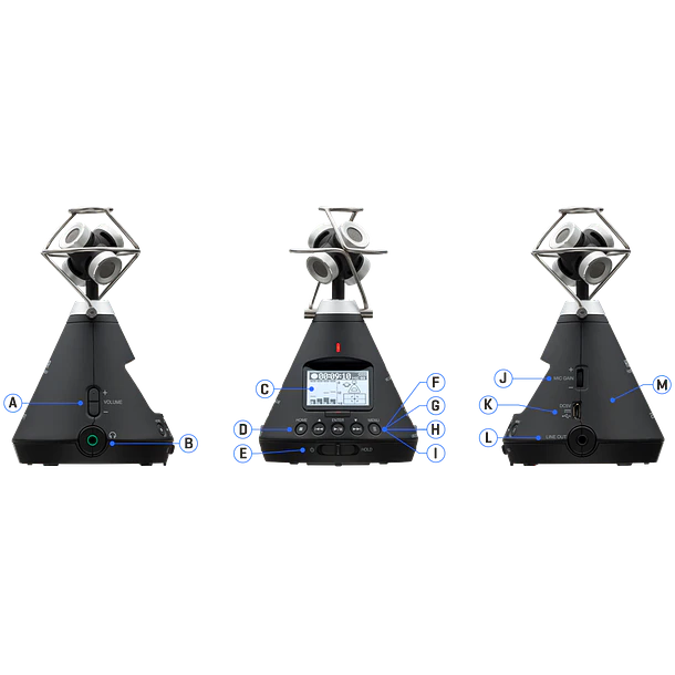 Zoom H3-VR Grabadora de Audio 360°  Graba todo el Sonido a tu Alrededor! 7