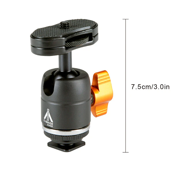 E-Image EI-A08R Mini Cabezal de Bola PRO (Color Negro) 4