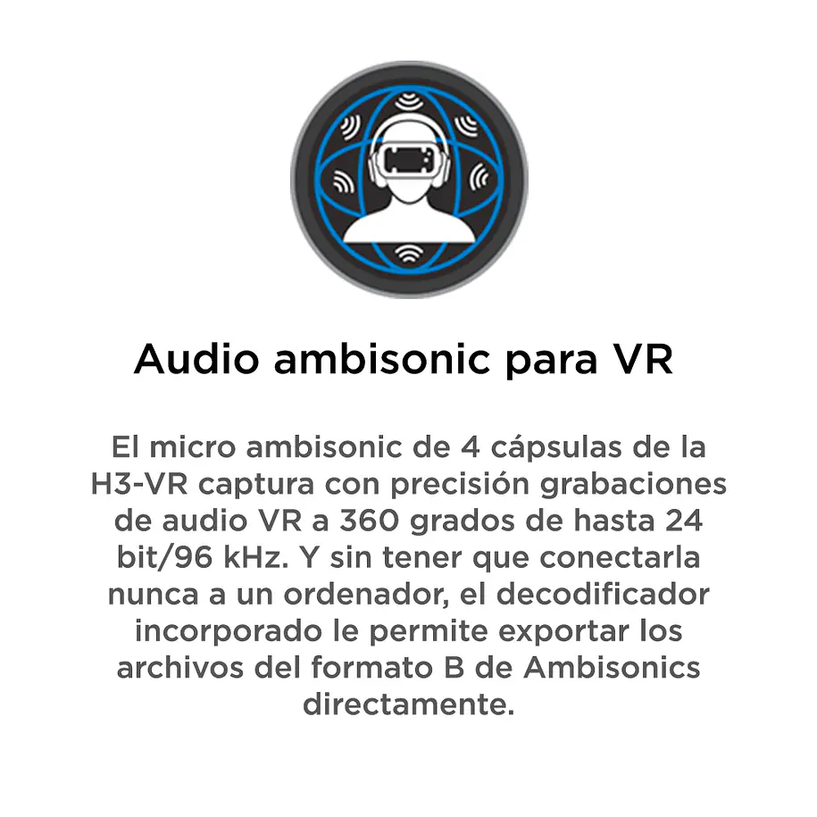 Zoom H3-VR Grabadora de Audio 360°  Graba todo el Sonido a tu Alrededor! 18