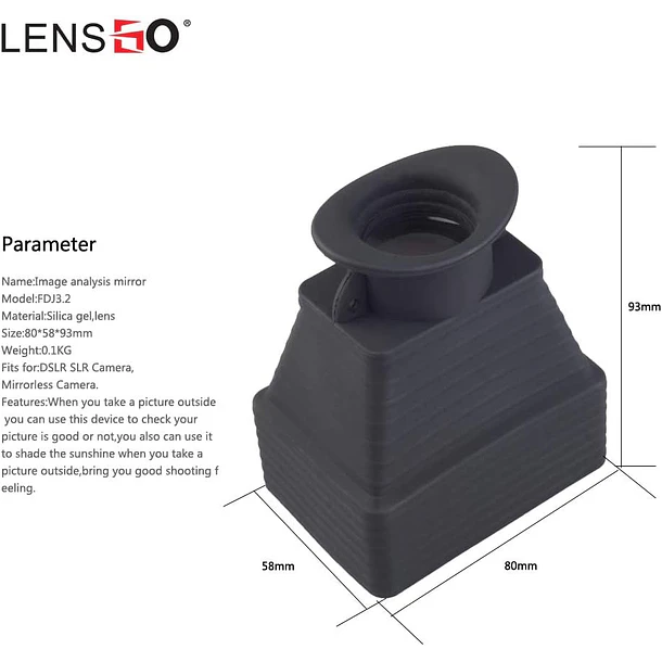 Lensgo Lupa de Enfoque y Análisis 3.2X de Aumento Con Correa 3