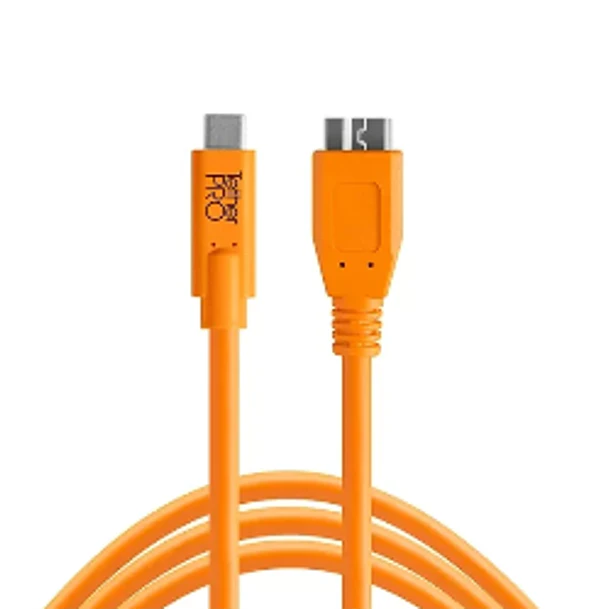 Tether Tools CUC3315ORG Cable USB-C A USB micro B de 4.6 mts 1