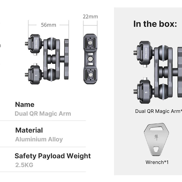 Falcam F22 Brazo Articulado Con Doble Cabeza Con Galletas en sus Extremos 12