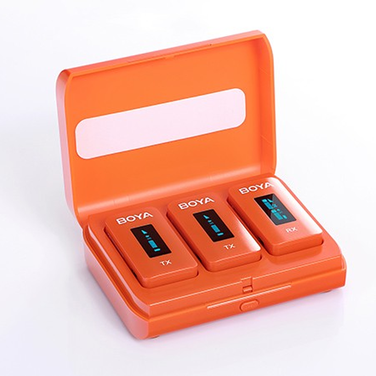 Boya BY-XM6-K2O Micrófono Inalámbrico Doble  Compacto de 2.4GHz COLOR ORANGE 1