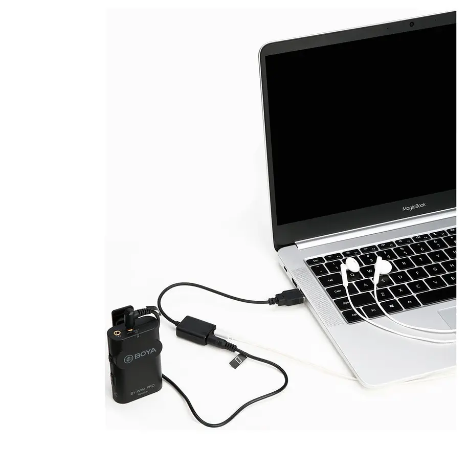 Boya BY-EA2L Adaptador Mini Cable USB a 3.5mm Salidas Para Audífono y Micrófono 5