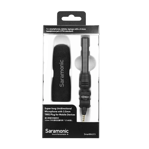 Saramonic SmartMic5s Micrófono Mini Shotgun con conector 3,5 mm. TRRS 3