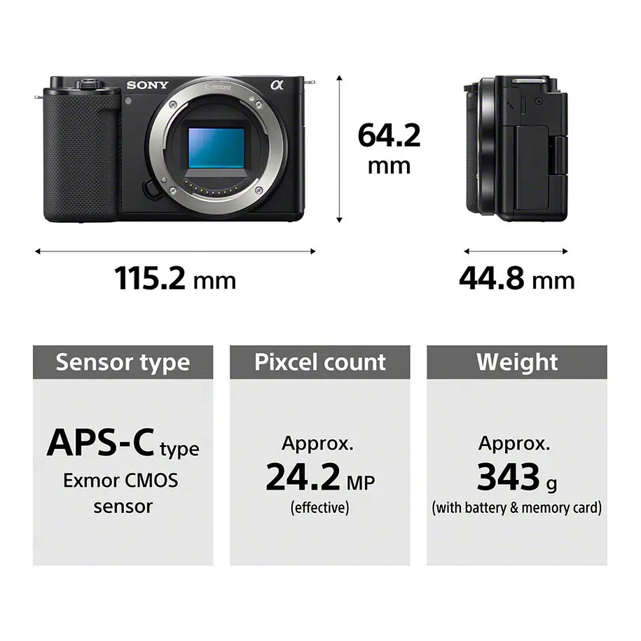 Sony ZV-E10 Cámara Mirrorless Solo Cuerpo Sin Lente (negra) [ZV-E10/BQ E38] 13