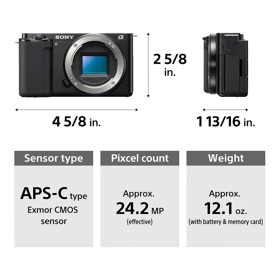 Sony ZV-E10 Cámara Mirrorless Solo Cuerpo Sin Lente (negra) [ZV-E10/BQ E38] 14