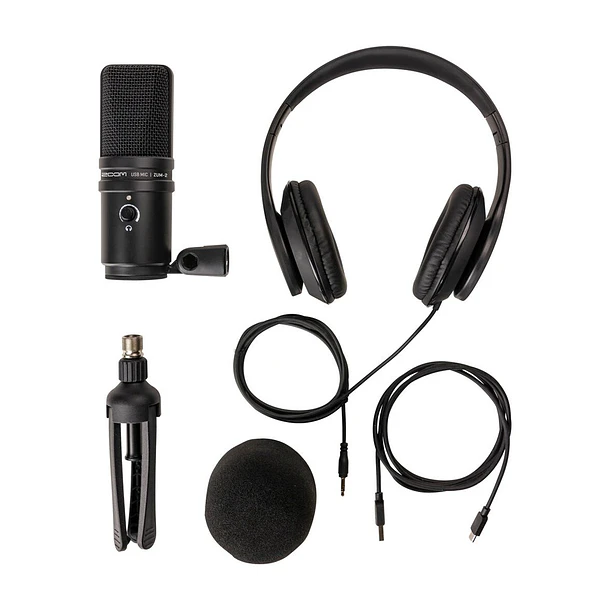 Zoom ZUM-2PMP Pack de Podcast Con Audífonos y Micrófono USB 2