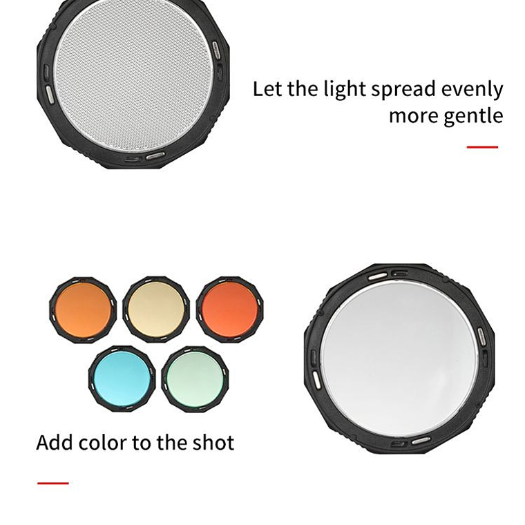 Triopo TR-09 Set Accesorios Para Flash Speedlight Redondo 3