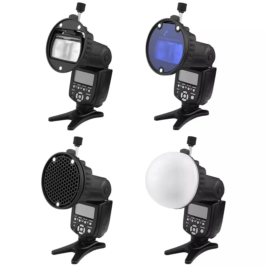 Triopo TR-08 Set de Accesorios Para Flash Speedlight de Cualquier Marca 11