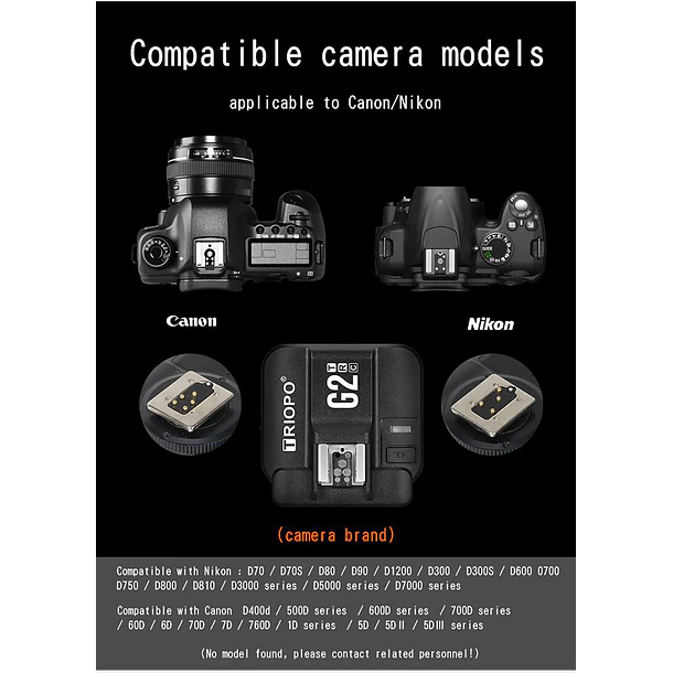 Triopo G2 Trigger Receptor o Transmisor Para Nikon 4