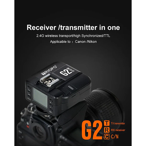 Triopo G2 Trigger Receptor o Transmisor Para Nikon 8