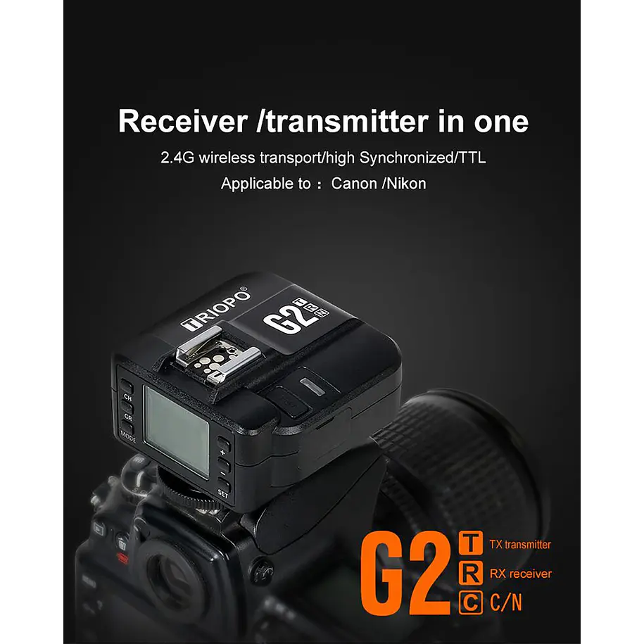 Triopo G2 Trigger Receptor o Transmisor Para Nikon 8