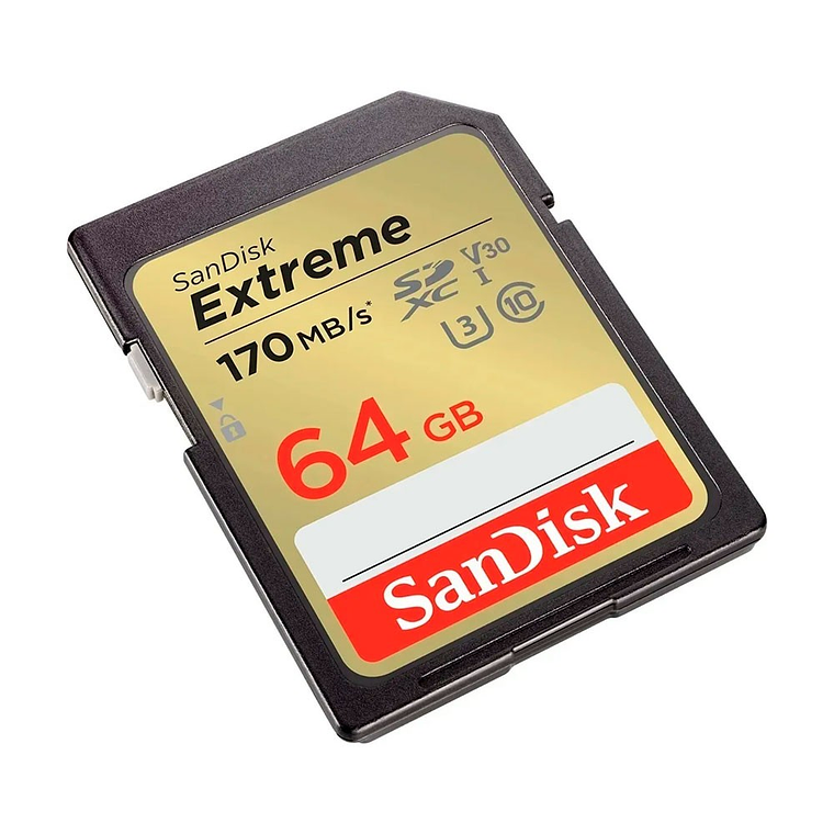 SanDisk Tarjeta SD Extreme 64GB UHS-I 170MB/s - 80 MB/s 2